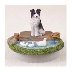  Border Collie Candle Topper Tiny One A Day on the Lake 