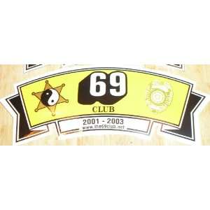  The 69 Club Sticker   Yellow 