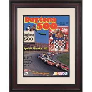   1986 Daytona 500 Framed 10.5 x 14 Program Print