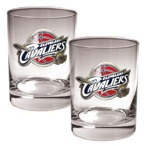  Cleveland Cavaliers 2pc Rocks Glass Set   Primary Logo 