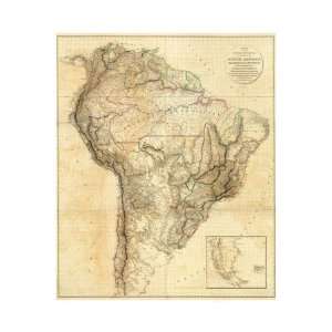  South America, c.1814 Giclee Poster Print by Aaron 