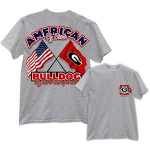  Georgia Bulldogs American Bulldog Grey T shirt Sports 