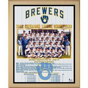   Brewers 1982 American League Championship Series Team Picture Plaque