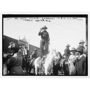  Cowboy in saddle on horse,Newton,Mass.