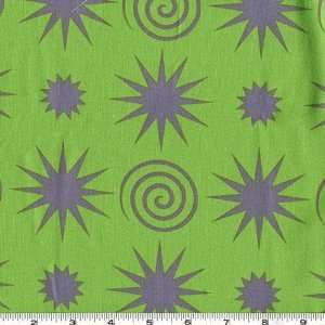  45 Wide Janes Magic Forest Starburst Lime Fabric By The 