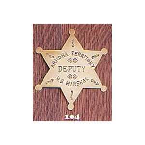  Arizona Territory Deputy US Marshal Western Badge Solid 