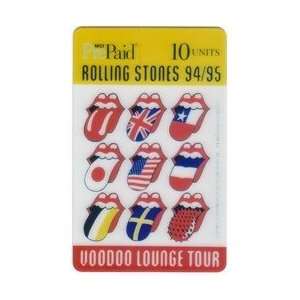  Collectible Phone Card 10u Rolling Stones Voodoo Lounge 