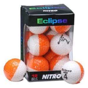  Nitro Eclipse Orange White golfballs Brand New