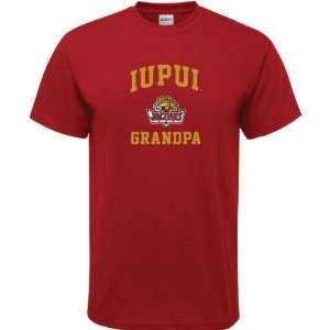  IUPUI Jaguars Cardinal Red Grandpa Arch T Shirt Sports 