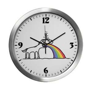    Modern Wall Clock Unicorn Vomiting Rainbow 