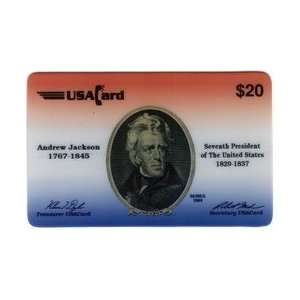   Phone Card $20. Andrew Jackson Portrait Seventh President TEST