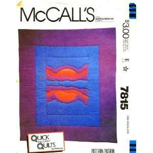  McCalls 7815 Sewing Pattern Sunset Quilt Arts, Crafts 