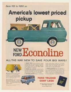 1961 Ford Econoline Lowest Priced Pickup Truck Ad  