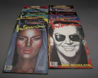 1984 Andy Warhols Interview Magazine LOT/11 Jack Nicholson Mel 