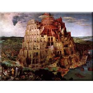 The Tower of Babel 30x22 Streched Canvas Art by Bruegel, Pieter the 