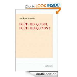 Poète bin quoui, poète bin qunon? (HORS SERIE LITT) (French 