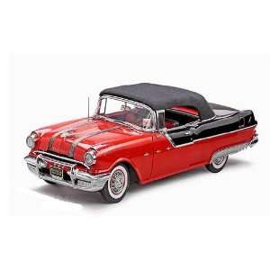  Convertible (1955, 118, Raven Black/ Bolero Red) diecast car model 