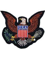 USA National Bird Novelty Embroidered Iron on Patch   Bald Eagle 