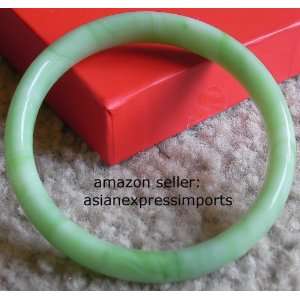  Light Green Natrual Jade Bangle Bracelet for Protection 
