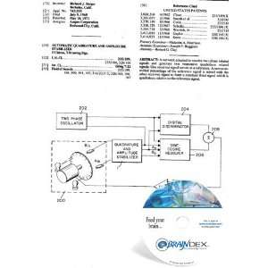   CD for AUTOMATIC QUADRATURE AND AMPLITUDE STABILIZER 