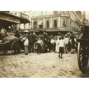  Market Scene, Boston, Massachusetts, c.1909 Premium Poster 