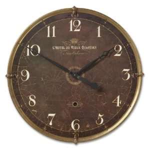  Uttermost Weathered Brown Hotel Du Vieux Quartier Clock 