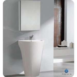 Parma Pedestal Sink with Medicine Cabinet   Modern Bathroom Vanity 