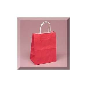  25ea   8 X 4 3/4 X 10 1/4 Red Twisted Shoppers Pkg Health 