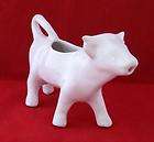 White Porcelain Walking Cow Creamer Tail Handle Nice