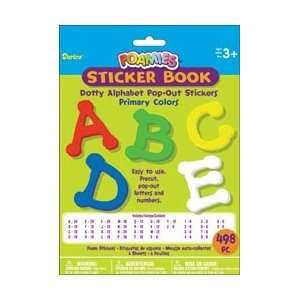  Foam Pop Out Sticker Book 498/Pkg Dotty Alphabet Primary 