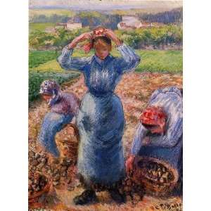     Camille Pissarro   32 x 44 inches   Peasants Harvesting Potatoes