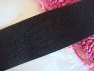 black knitted waistband wide elastic trim 1 1/2 w  