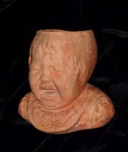 This listing is of a Antique Terra Cota Clay Model Crying Baby Figure 