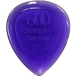 Dunlop Jazz Stubby Pick 24 Pack, 2.00mm/Light Purple 