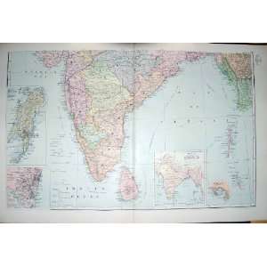   BACON MAP 1894 INDIA BAY BENGAL MADRAS BOMBAY ANDAMAN
