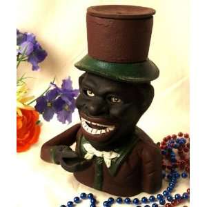  Cast Iron Jolly Bank W/ Top Hat