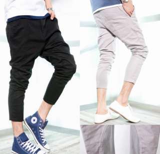 Mens Korean Style Slim Harem Pants Shorts W29 32  