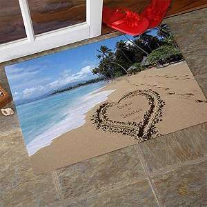  Personalized Door Mats   Sandy Beach Tropical Island 