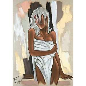 La Serviette by Pierre Farel. size 27.5 inches width by 39.5 inches 