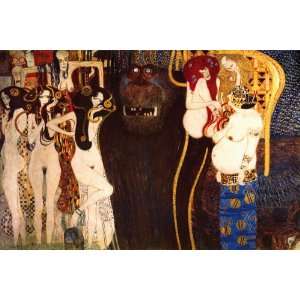  Gustav Klimt 40W by 26.75H  Die Feindlichen Gewalten 