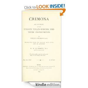 Cremona an account of the Italian violin makers and their instruments 