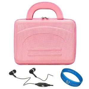 Pink Nylon Hard Cube Carrying Case for Archos Arnova 9 G2 Android 