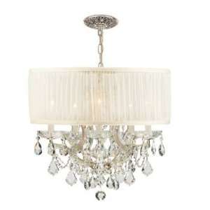 Crystorama 4415 CH SAW GT MWP Brentwood 6 Light Chandelier in Polished 