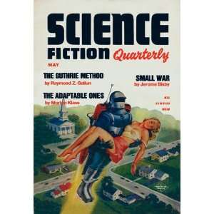  Science Fiction Quarterly Rocket Man Kidnaps Woman 12x18 