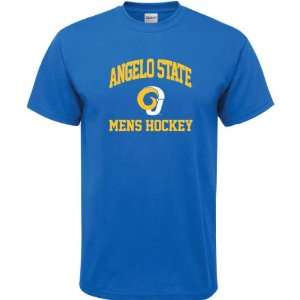 Angelo State Rams Royal Blue Mens Hockey Arch T Shirt