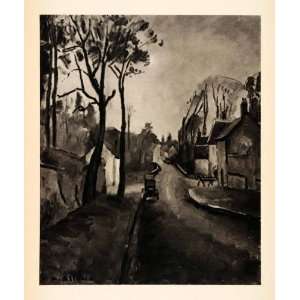  1939 Photogravure Maurice Asselin Village Road Post 
