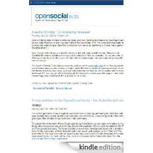  Google OpenSocial API Blog Kindle Store Google