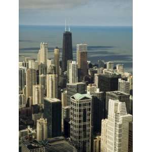 View of Chicago from the  Tower Sky Deck, Chicago, Illinois, USA 