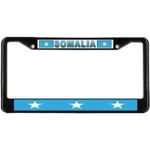  Somalia Somali Flag Black License Plate Frame Metal Holder 