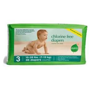 Seventh Generation Baby Diapers Stage 3 (16 28 lbs.) 35 count Chlorine 